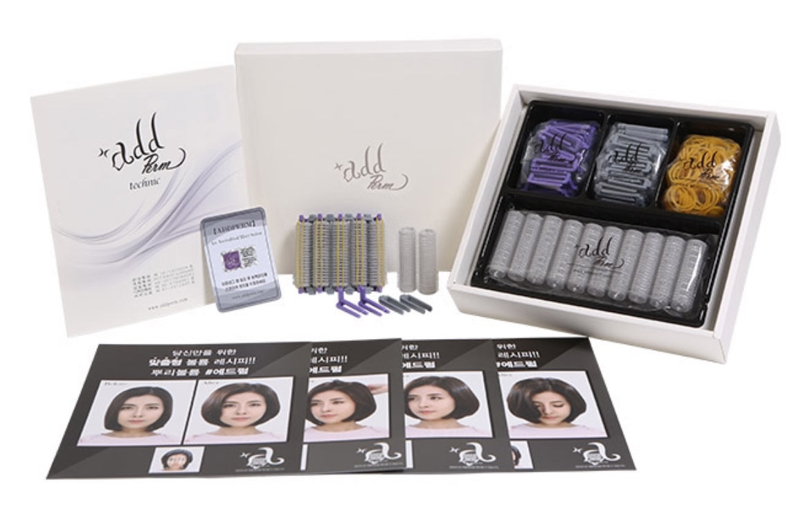 (NEW) ADD PERM® Korean root perm kit for maximum volume, root lift, one & only original salon kit with education video