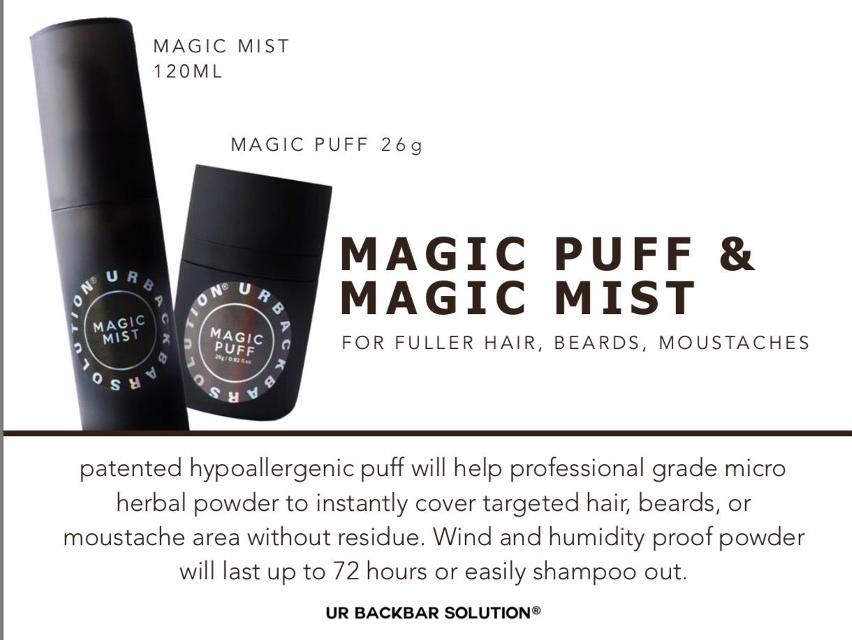 Magic Puff Hair Fiber Stick. Instant Volume Coverage (Dark Brown)