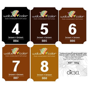 Giesel WAKAN water coloring. Natural herbal hair color